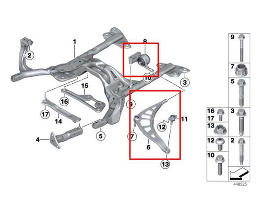 11-16 Mini Countryman Cooper S 1.6L AWD Front Passenger Right Lower Control Arm - Alshned Auto Parts