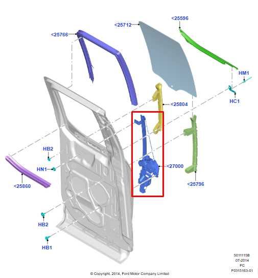 15-20 Ford F150 XL Super Cab Rear RH Door Window Regulator w/ Motor FL3Z1827000C - Alshned Auto Parts