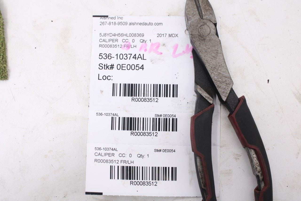 2017-2020 Acura MDX w/Tech Pkg Rear Left Disc Brake Caliper Assy 43019-TZ5-A1116