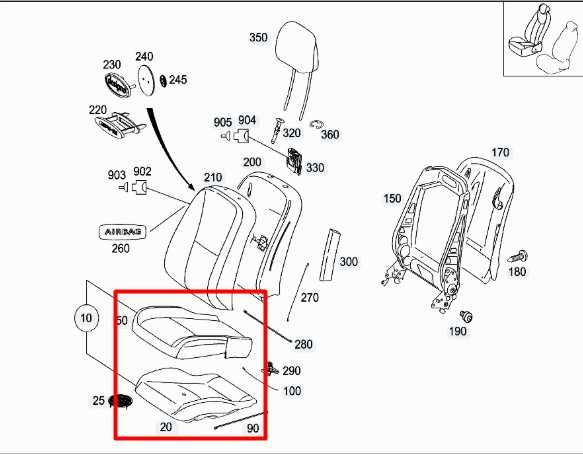 07-13 Mercedes-Benz S550 Front RH Seat Lower Frame w/ Cushion 221-910-04-80 OEM - Alshned Auto Parts