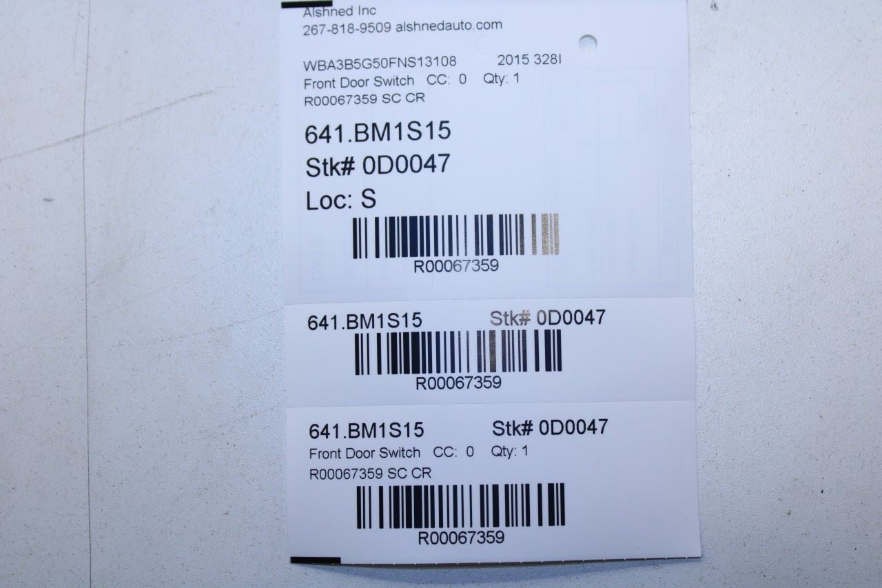 2013-2016 BMW 328I xDrive SULEV FR LH Power Window Switch 61319362112 OEM *ReaD* - Alshned Auto Parts