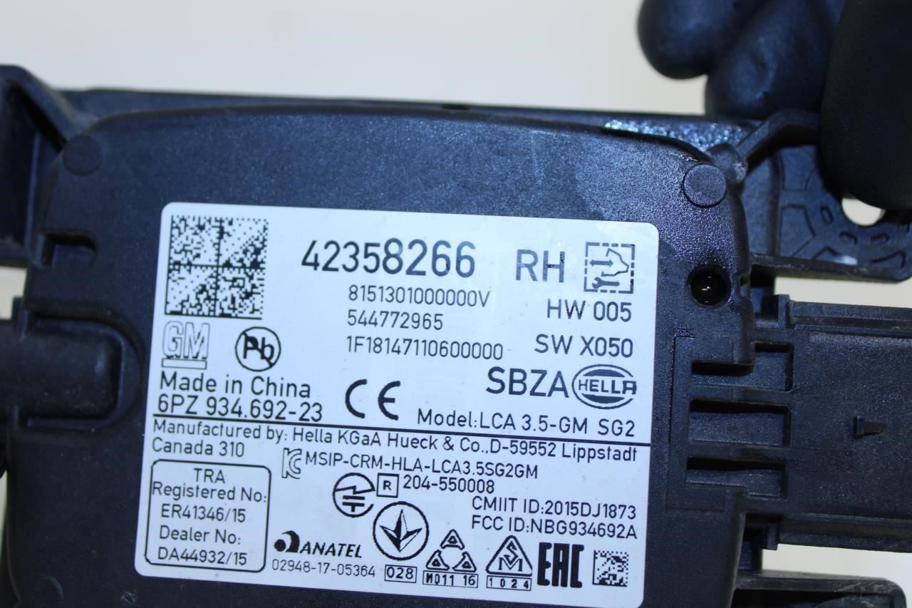 2017-2022 Buick Encore RR RH Blind Spot Detection Radar Sensor Module 42358266 - Alshned Auto Parts