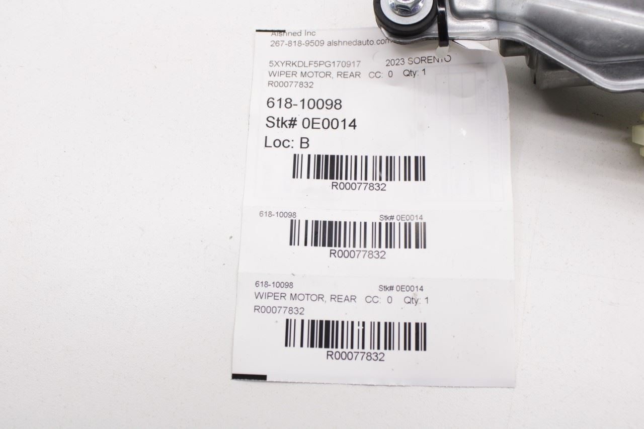 21-2025 Kia Sorento X-Line SX Prestige Rear Liftgate Back Window Wiper Motor OEM - Alshned Auto Parts