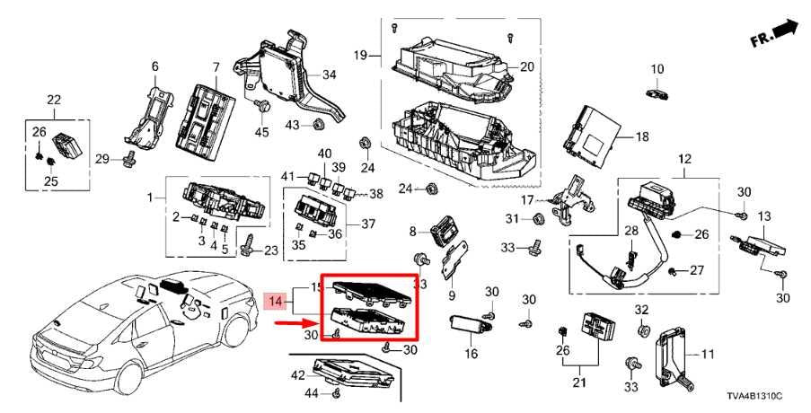 18-20 Honda Accord Dash Storage Tray Compartment w/ Charging Module 39570TVAA01 - Alshned Auto Parts
