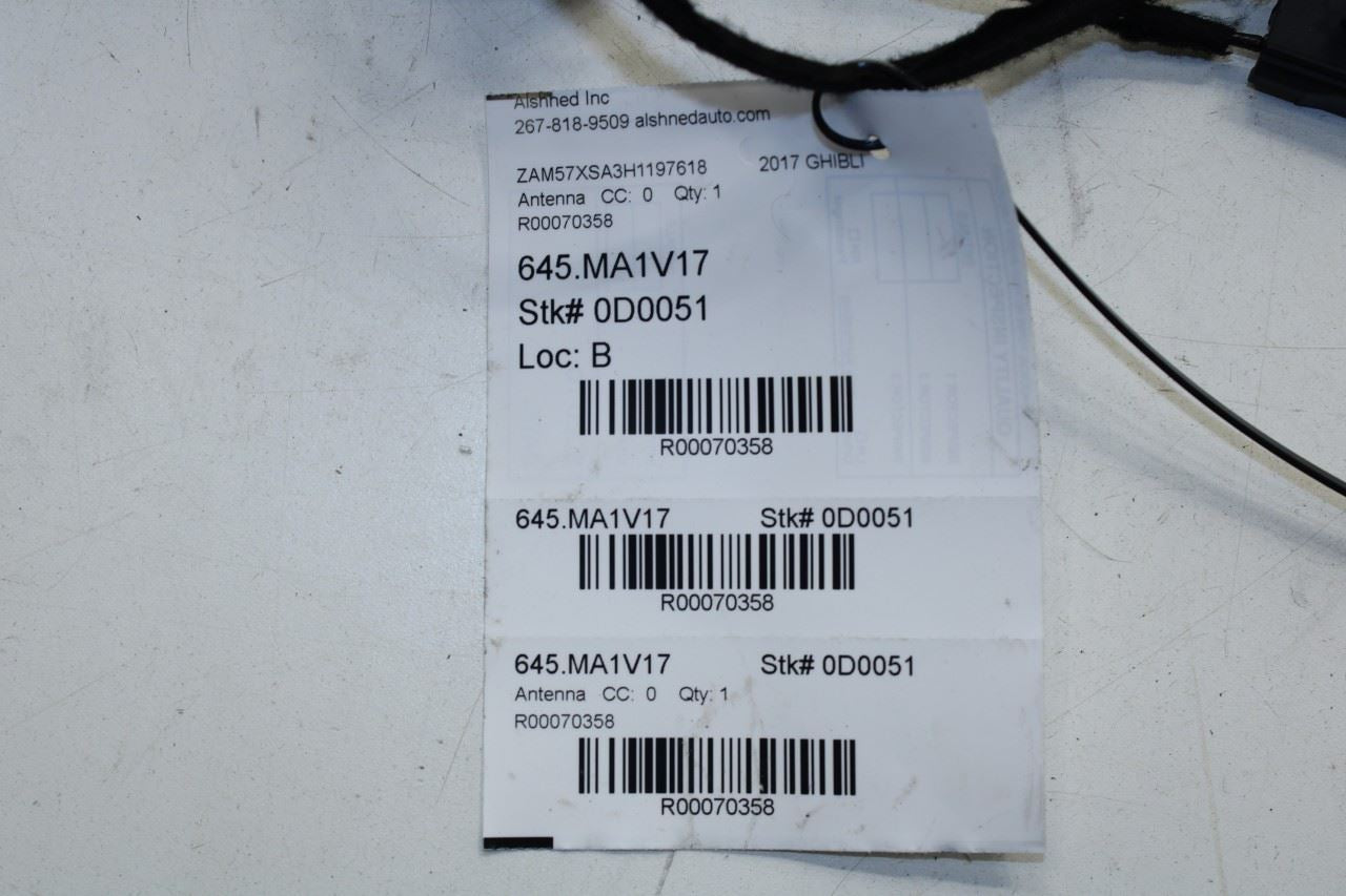 2017-2021 Maserati Ghibli Rear Roof Exterior Shark Fin Antenna 670076131 OEM - Alshned Auto Parts
