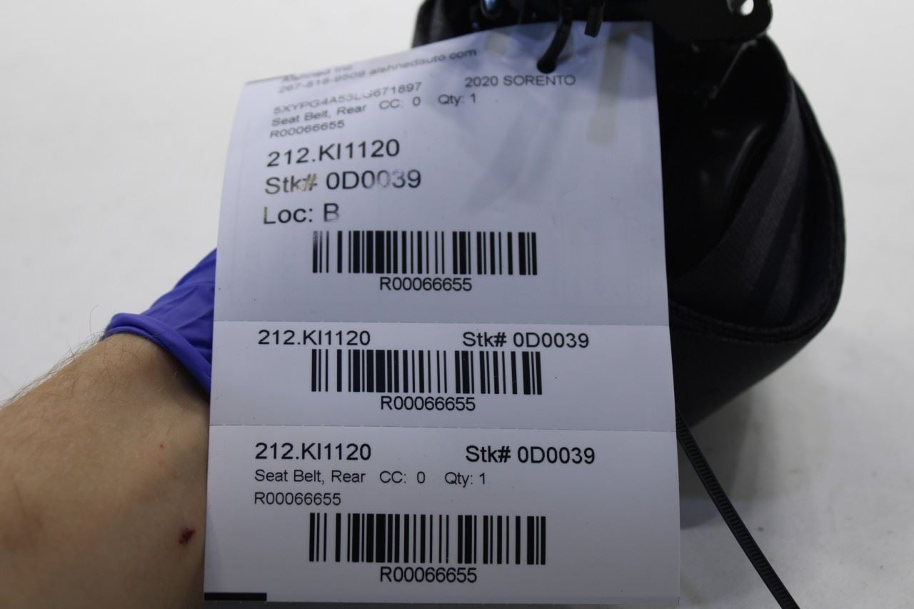 15-20 Kia Sorento LX 3.3L FWD Rear Driver Left Side 3rd Row Seat Belt Retractor - Alshned Auto Parts