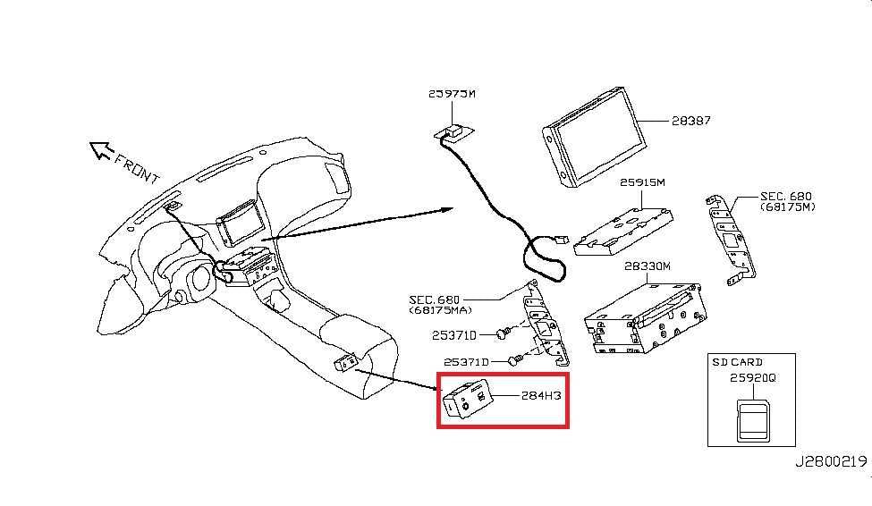 2015-20 Infiniti Q50 Premium Center Console Tray AUX Box w/ USB Port 284H3-4GA0C - Alshned Auto Parts