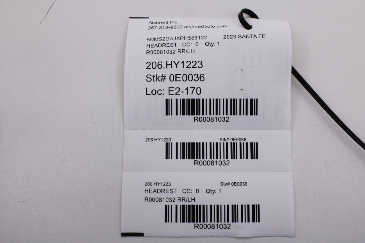 2019-23 Hyundai Santa Fe SEL 2.5L Rear Left or Right Side 2nd Row Seat Headrest - Alshned Auto Parts