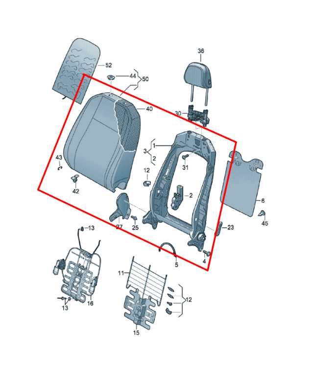 18-19 Volkswagen Atlas S Front Driver LH Side Seat Backrest Upper Cushion *ReaD* - Alshned Auto Parts