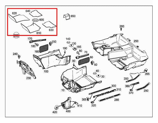 10-16 Mercedes-Benz E350 Luxury Front Rear RH and LH Side Carpet Floor Mats Set - Alshned Auto Parts