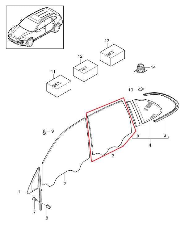 2011-2018 Porsche Cayenne S Rear Left Door Window Movable Glass 95854261106 OEM1