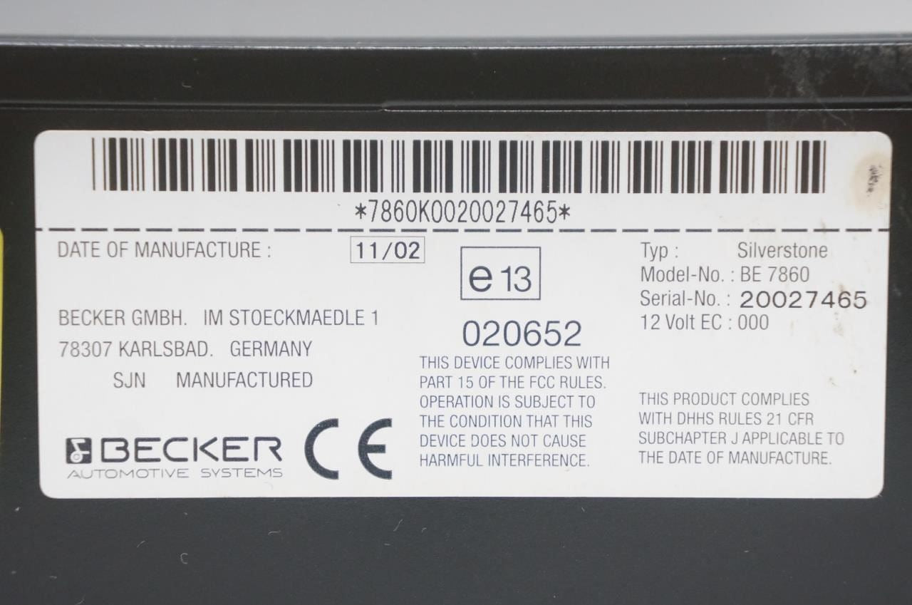 2005-2009 Ferrari F430 Becker Silverstone 6 Disc CD-Changer BE7860 OEM - Alshned Auto Parts