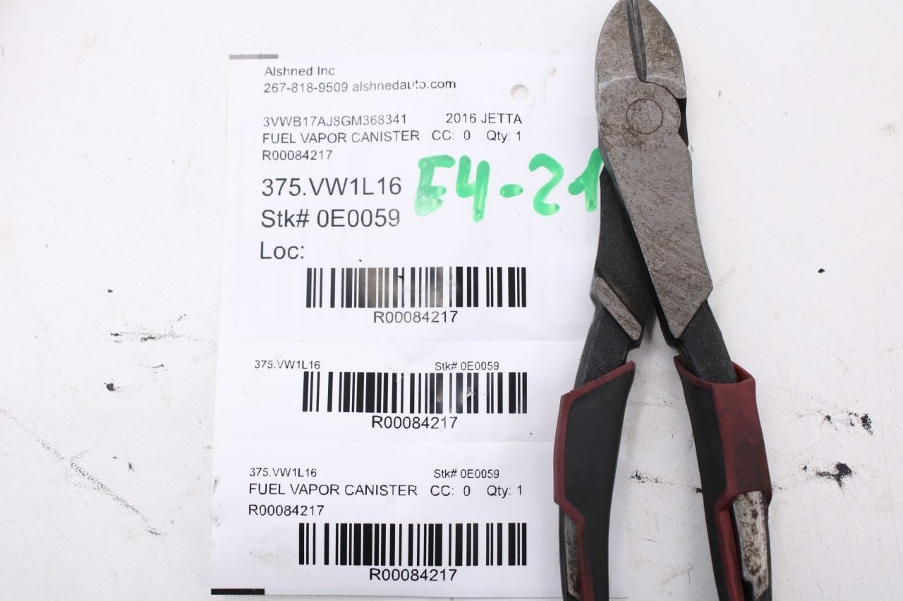 05-2018 Volkswagen Jetta Sport 1.8L Fuel Vapor Evaporator Emission Canister OEM11