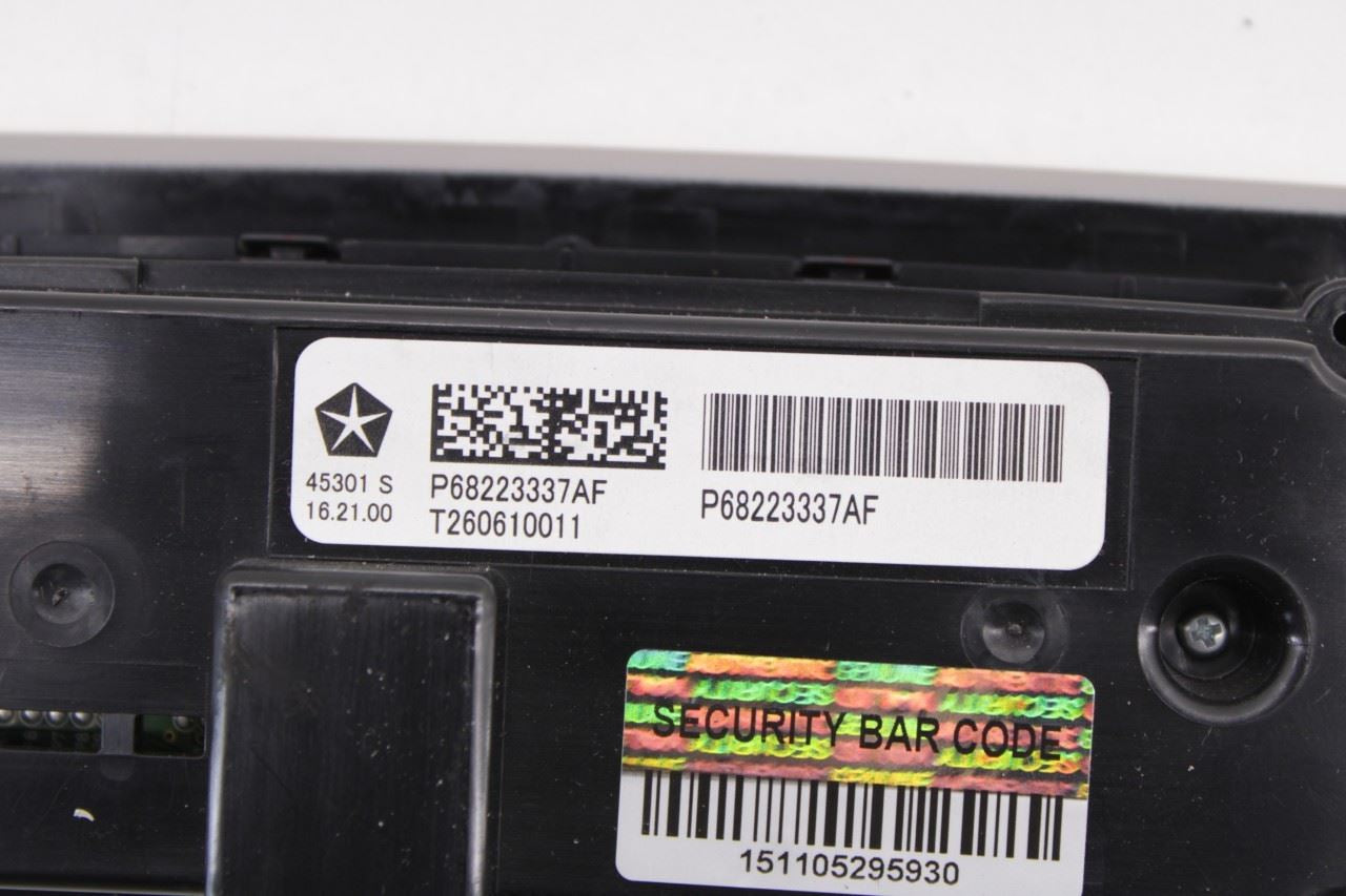 2017-2020 Chrysler Pacifica Limited Rear AC Heater Temperature Climate Control - Alshned Auto Parts