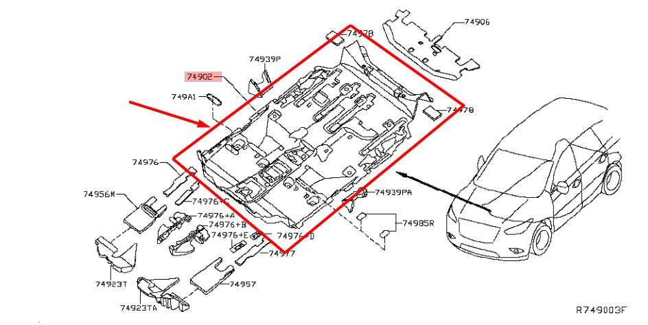 16-18 Nissan Pathfinder FR Floor Covering Carpet Mat Cover Panel 74902-9NJ0A OEM - Alshned Auto Parts