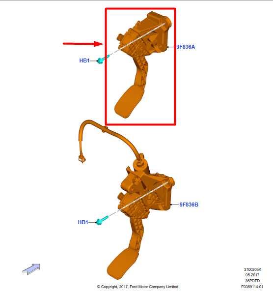 2018-24 Ford Expedition Accelerator Throttle Gas Pedal Sensor FL34-9F836-AB OEM - Alshned Auto Parts