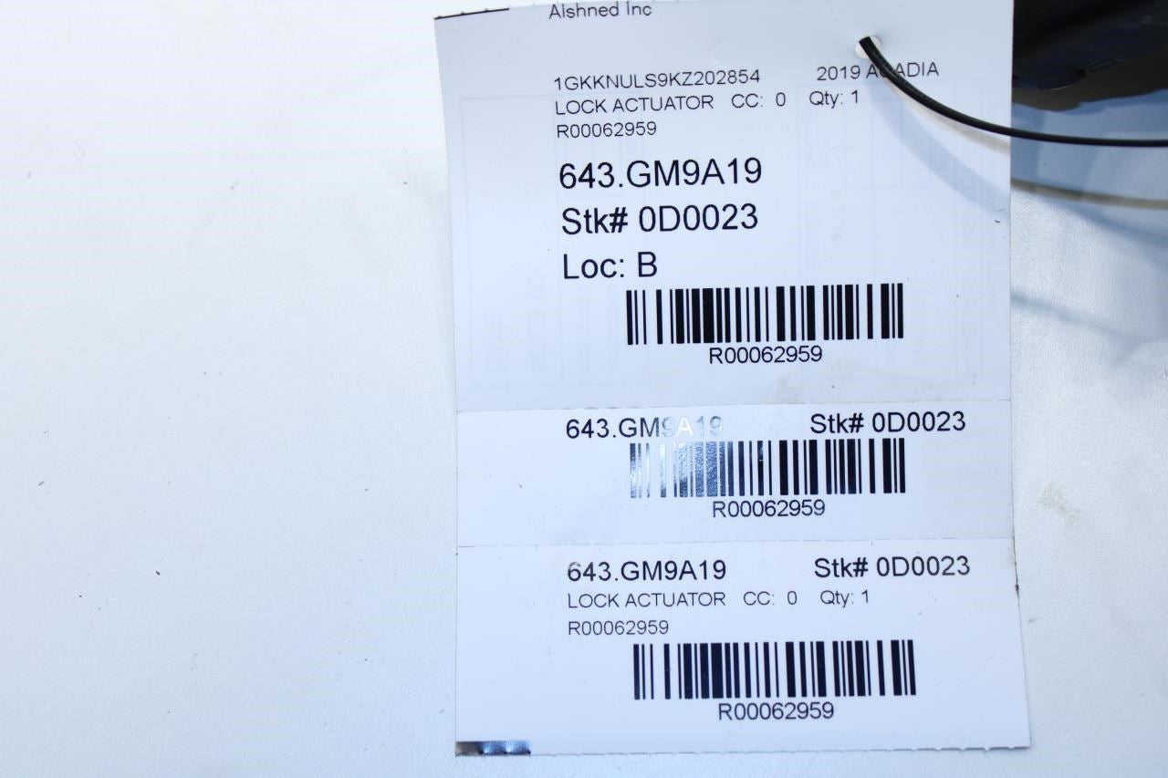2017-2023 GMC Acadia SLT-1 Rear Liftgate Lock Latch Actuator 13542450 0EM - Alshned Auto Parts