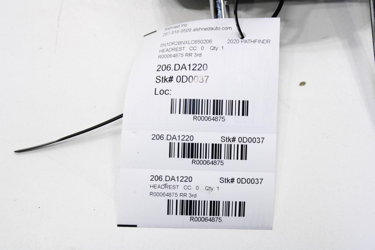 16-20 Nissan Pathfinder SV Rear Right or Left 3rd Row Seat Headrest 86400-9PJ0A - Alshned Auto Parts