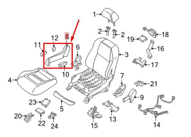 2018-2020 Nissan Maxima Front Right Side Seat Outer Switch Trim 176A0-E7305 OEM - Alshned Auto Parts