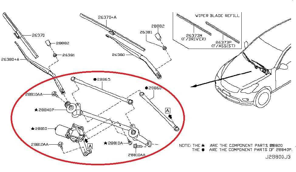 14-17 Infiniti QX50 FR Windshield Wiper Transmission Linkage w/ Motor 288001BA0B - Alshned Auto Parts