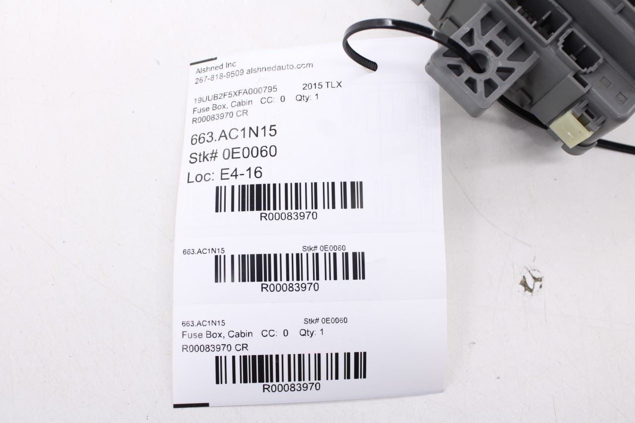 15-17 Acura TLX Tech 3.5L FWD Cabin Instrument Panel Fuse Junction Block *ReaD*15