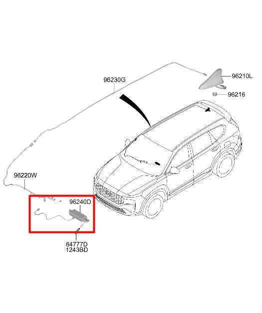2021-23 Hyundai Santa Fe SEL 2.5L GPS Navigation System Antenna 96240-S1100 OEM - Alshned Auto Parts