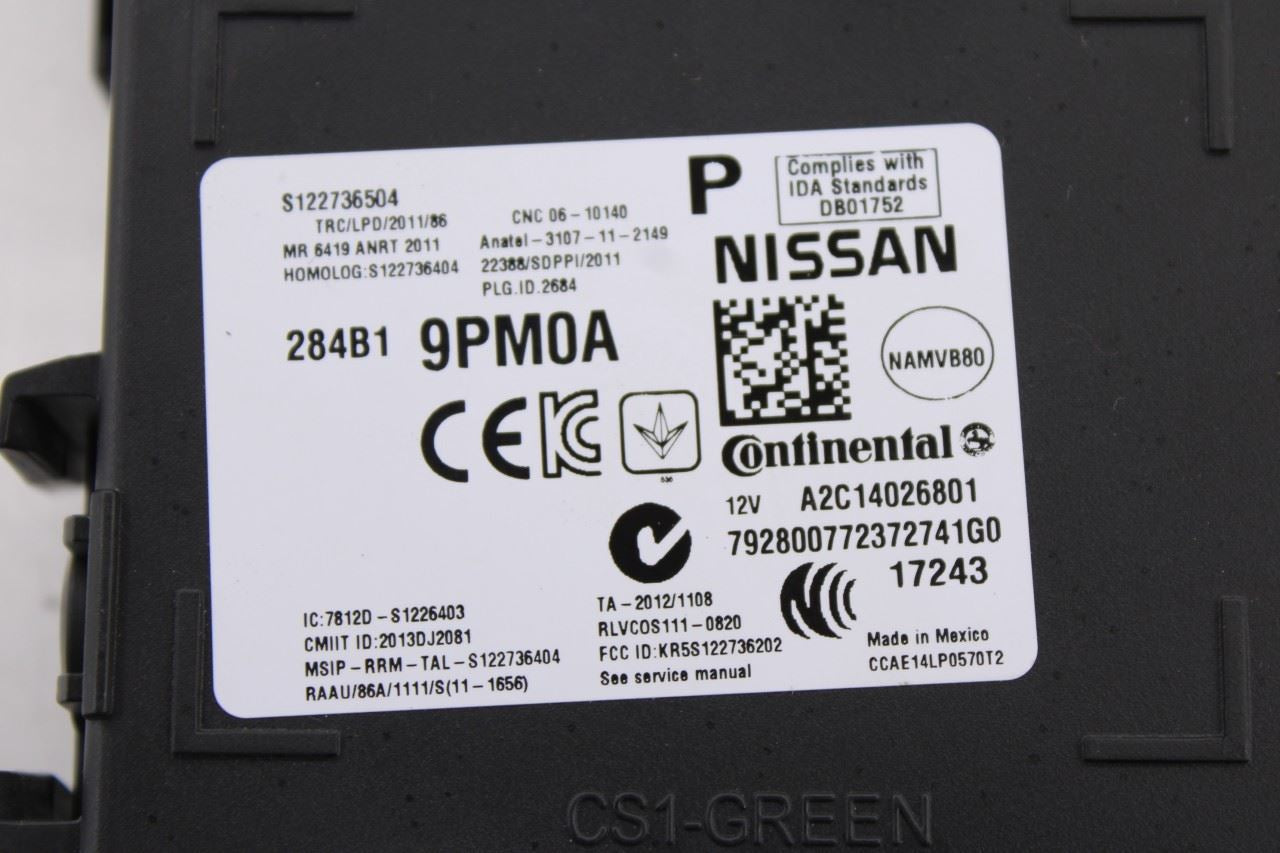 2016-2019 Infiniti QX60 Body Computer Control Module BCM BCU 284B1-9PM0A OEM5