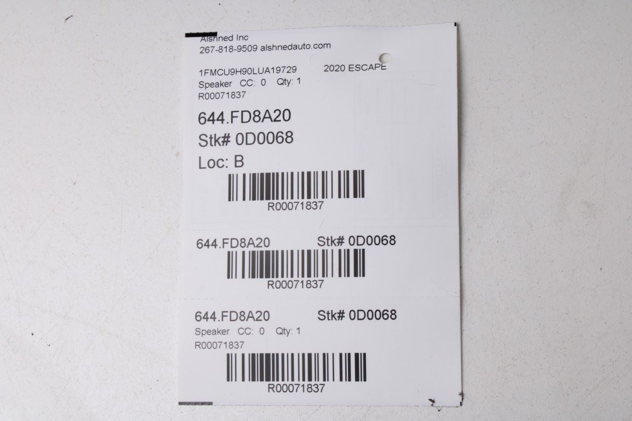 2020-2022 Ford Escape SEL Front Left Side and Right Side Door Audio Speakers - Alshned Auto Parts