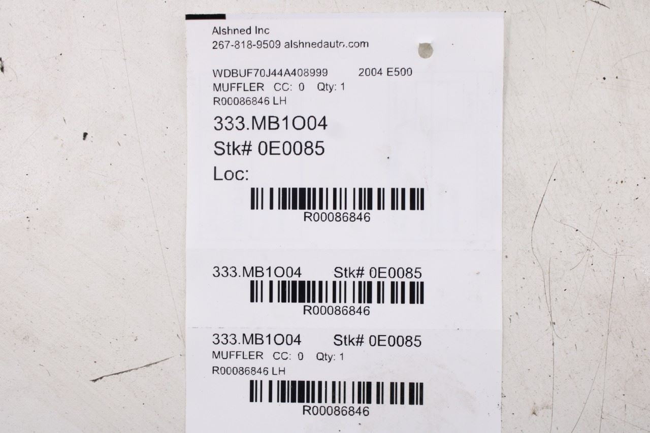 03-06 Mercedes-Benz E500 5.0L V8 Rear Left Exhaust System Muffler 2114911001 OEM16