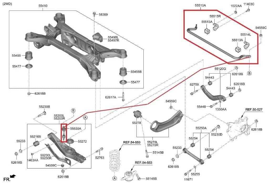 2021-25 Hyundai Santa Fe SEL AWD Rear Stabilizer Sway Anti-Roll Bar 55510-P25001