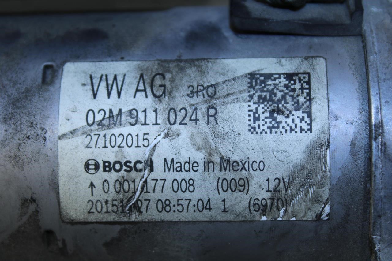 2015-2019 Volkswagen Jetta Sport 1.8L Engine Starter Motor 02M-911-024-R OEM - Alshned Auto Parts