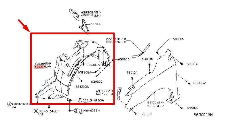 13-19 Nissan Sentra SV Front LH Fender Inner Liner Splash Shield 63841-3SH0A OEM - Alshned Auto Parts