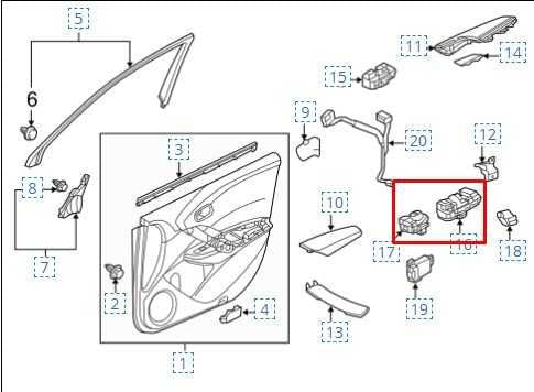 13-2018 Acura FR LH Door Power Window and Mirror Adjustment Switch 35750-TX4-A01 - Alshned Auto Parts