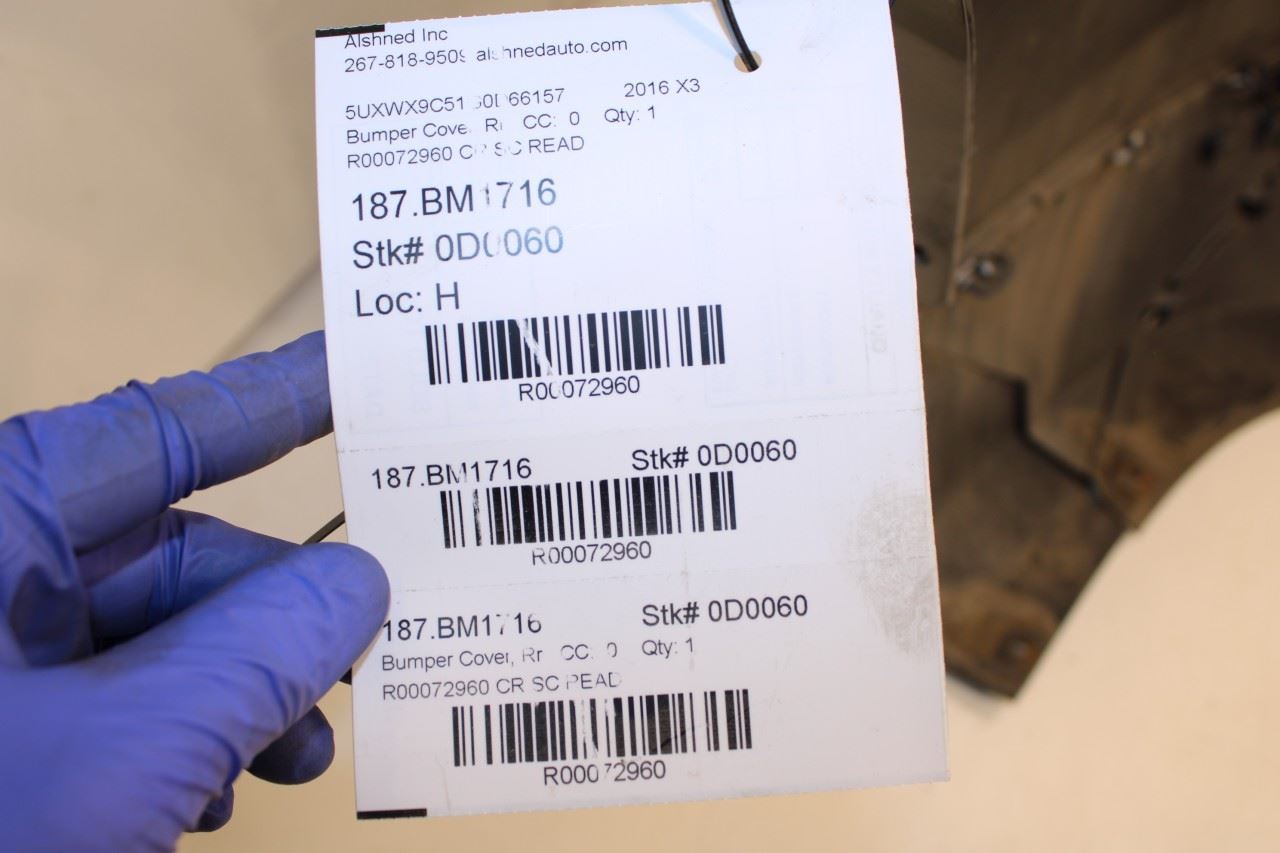 2011-2017 BMW X3 xDrive28i Rear Bumper Cover 51127392992 OEM *ReaD* - Alshned Auto Parts