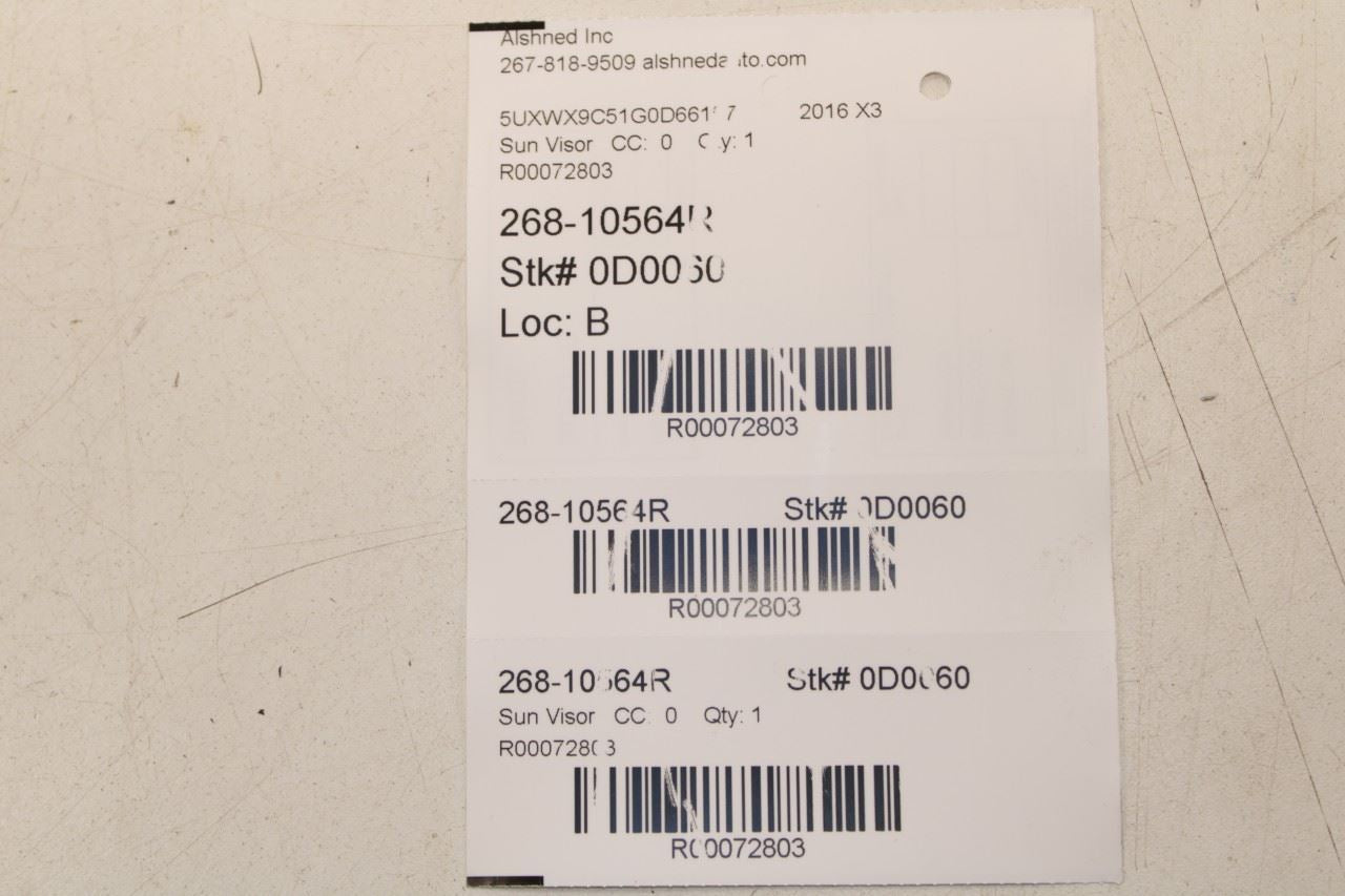 11-17 BMW X3 xDrive28i 2.0L Front RH and LH Side Sun Visor Set w/ Mirror *ReaD* - Alshned Auto Parts