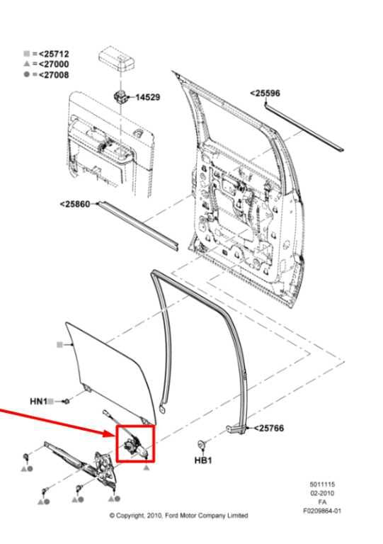 1999-2012 Ford F250 350 SD Crew Cab Rear Right Side Door Window Regulator Motor1