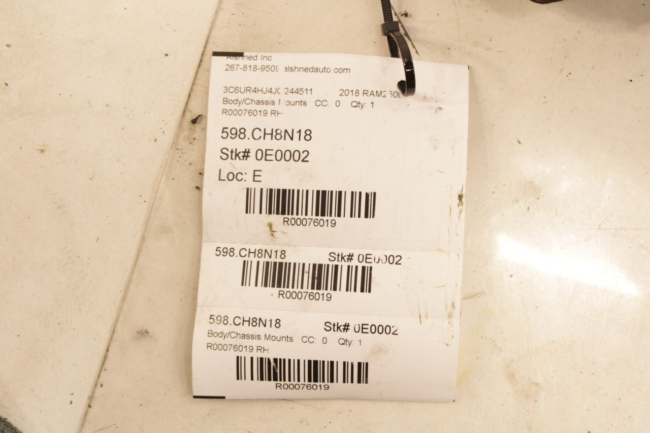14-18 RAM 2500 Crew Cab Tradesman 6.4L 4x2 RH Side Body Hold Down Cushion Set 4 - Alshned Auto Parts
