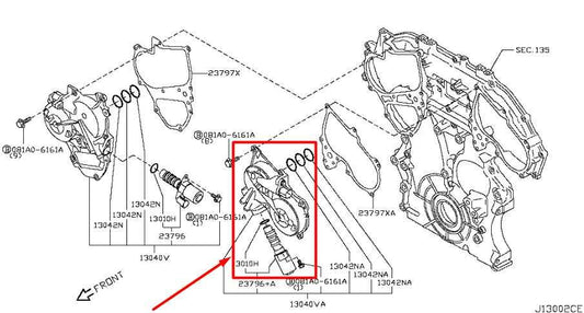 2014-17 Infiniti QX50 3.7L Engine Front Left Timing VTC Camshaft Sprocket Cover - Alshned Auto Parts