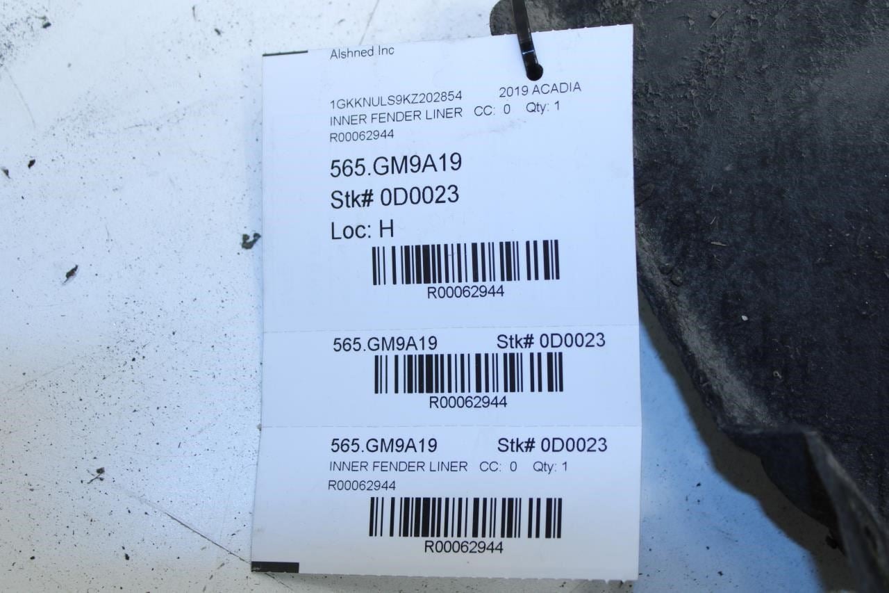 2017-2023 GMC Acadia SLT-1 Rear Right Quarter Wheelhouse Splash Shield 84678112 - Alshned Auto Parts