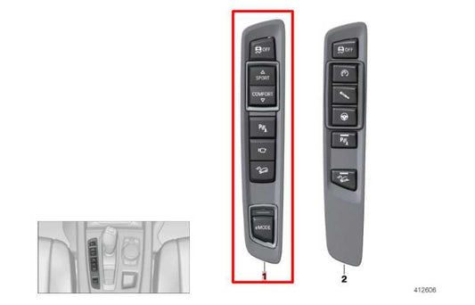 2014-2018 BMW X5 xDrive35i 3.0L AWD Center Console Multifunction Control Switch - Alshned Auto Parts