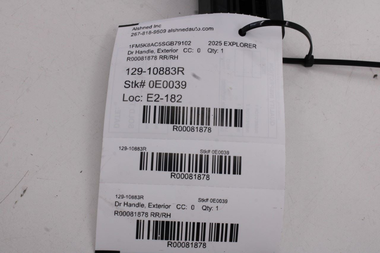 2024-26 Ford Explorer Interceptor 3.0L AWD Rear Right Side Door Exterior Handle - Alshned Auto Parts