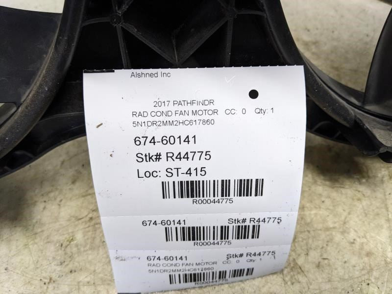 13-23 Nissan Pathfinder Dual Radiator Cooling Fan Motor Assembly 21481-3JA0E OEM - Alshned Auto Parts