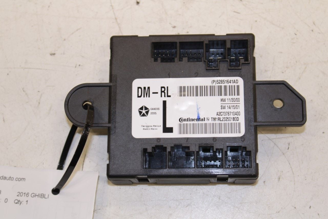 2014-16 Maserati Ghibli S Q4 3.0L AWD Rear Driver Left Side Door Control Module - Alshned Auto Parts
