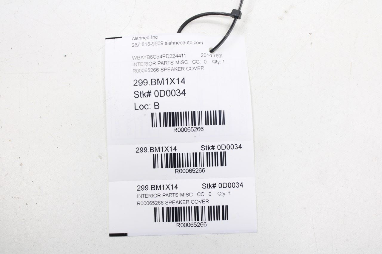 10-15 BMW 750I xDrive Central RH and LH Speaker Subwoofer Trim Cover 65139151960 - Alshned Auto Parts