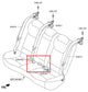 2016-20 Hyundai Elantra Rear Right Left and Center 2nd Row Seat Belt Buckle Set - Alshned Auto Parts