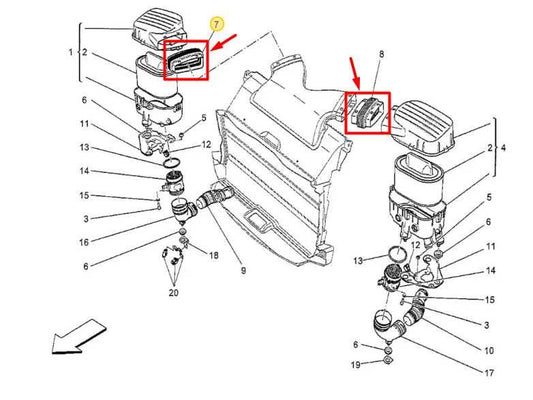 17-21 Maserati Ghibli Air Intake Duct Sleeve Pair Right and Left Side 670007991 - Alshned Auto Parts