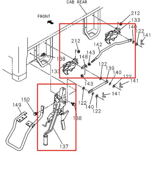 2012-20 Isuzu NPR HD Front Cab Release Lock Handle and Latches Set 8-97856-674-7 - Alshned Auto Parts