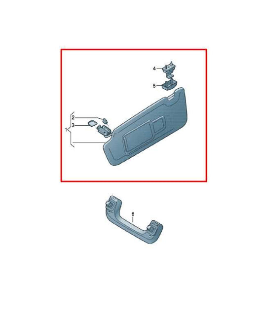 12-16 Audi A7 Premium 3.0L Front RH LH Side Sun Visor Set w/ Illuminated Mirror - Alshned Auto Parts