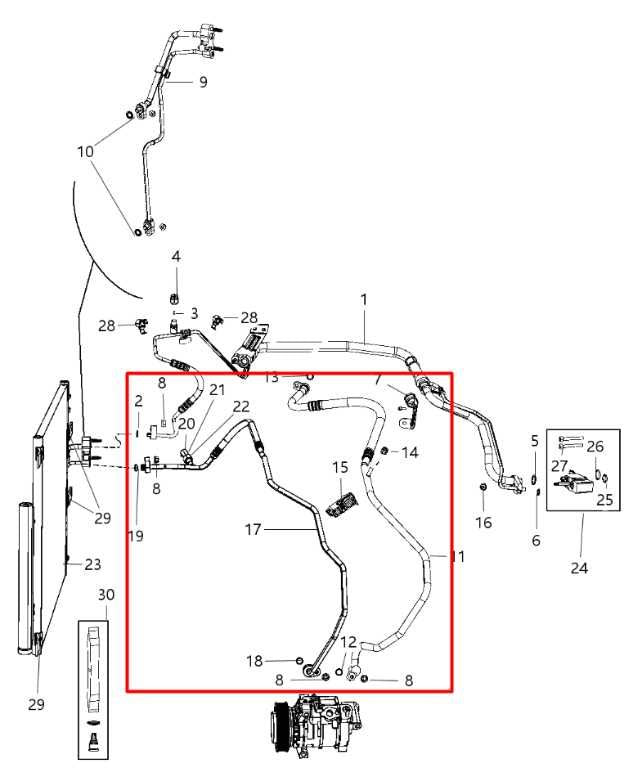14-24 Ram 1500 Classic Quad Cab 5.7L AC Conditioning Suction and Discharge Line - Alshned Auto Parts