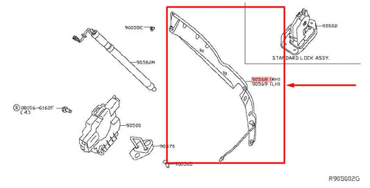 2013-2020 Nissan Pathfinder Rear RH Tailgate Object Pinch Sensor 90568-3KA0A OEM - Alshned Auto Parts